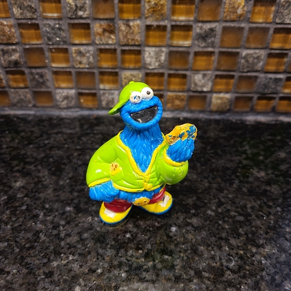 Henson Other - Vtg Hip Hop COOKIE MONSTER Sesame Street Action Figure Collectible Toy